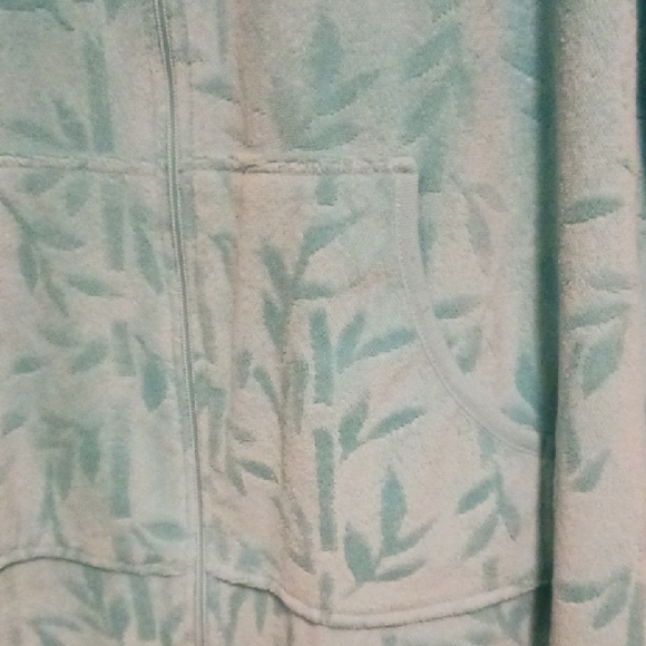 Teal Zip-Up Robe - Picture 3 of 4